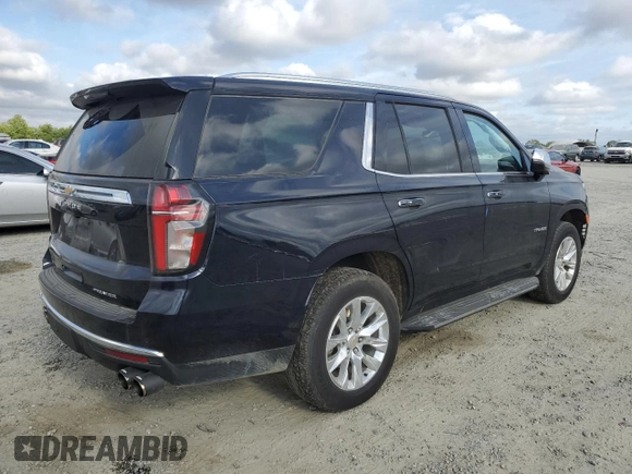 2023 Chevrolet Tahoe Premier with VIN 1GNSKSKL9PR455531, listed as a Copart auction lot 54576805 with Not provided miles and Salvage title. Bid and sale history available at DreamBid. Image 3.