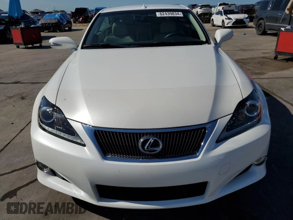 2012 Lexus IS 250 C z VIN JTHFF2C23C2525238, wystawiony jako Copart lot #62439834 z przebiegiem 41 360 mil mil oraz Szkoda całkowita • Salvage title. Historia ofert i sprzedaży dostępna na DreamBid. Obrazek 5.