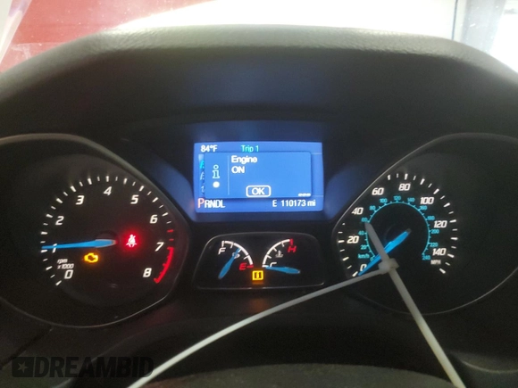 2014 Ford Focus SE with VIN 1FADP3F2XEL243947, listed as a Copart auction lot 54070955 with 110,173 mi miles and Salvage Title. Bid and sale history available at carsss.com. Image 9.
