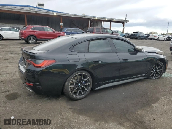2022 BMW 4 Series M440i xDrive with VIN WBA13AW08NFM18168, listed as a Copart auction lot 55279005 with Not provided miles and Salvage title. Bid and sale history available at DreamBid. Image 3.