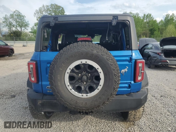 2023 Ford Bronco with VIN 1FMEE5DP3PLC10866, listed as a Copart auction lot 54316255 with 24,205 mi miles and Salvage title. Bid and sale history available at DreamBid. Image 6.