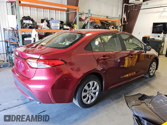 2022 Toyota Corolla LE with VIN JTDEPMAE2NJ219630, listed as a Copart auction lot 55104595 with 52,063 mi miles and Clean Title. Bid and sale history available at carsss.com. Image 3.
