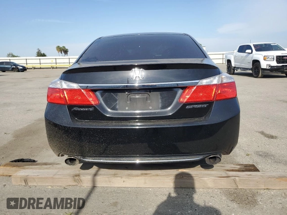 2013 Honda Accord Sport with VIN 1HGCR2F59DA000744, listed as a Copart auction lot 54780135 with 135,850 mi miles and Salvage Title. Bid and sale history available at DreamBid. Image 6.