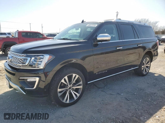 2021 Ford Expedition Max Platinum with VIN 1FMJK1MT1MEA01977, listed as a Copart auction lot 48873765 with 47,820 mi miles and Clean title. Bid and sale history available at DreamBid. Image 1.
