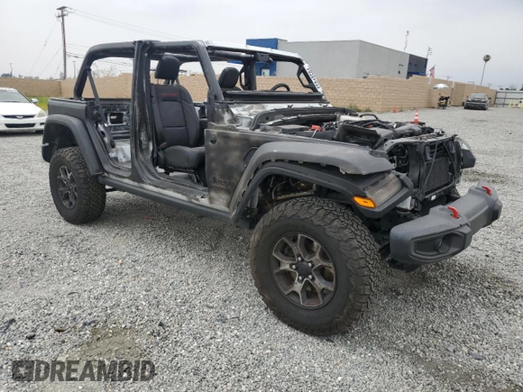 2022 Jeep Wrangler Unlimited Rubicon with VIN 1C4HJXFG6NW125232, listed as a Copart auction lot 55018594 with Not provided miles and Salvage title. Bid and sale history available at DreamBid. Image 4.