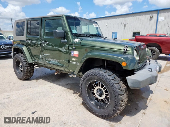 2008 Jeep Wrangler Unlimited Sahara with VIN 1J4GA59148L608970, listed as a Copart auction lot 64433495 with 134,055 mi miles and Salvage title. Bid and sale history available at DreamBid. Image 4.