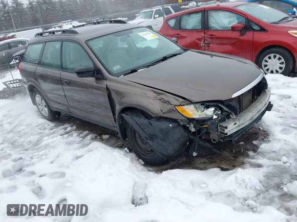 2009 Subaru Outback with VIN 4S4BP60C297340977, listed as a IAAI auction lot 41569553 with 165,626 mi miles. Bid and sale history available at carsss.com. Image 1.
