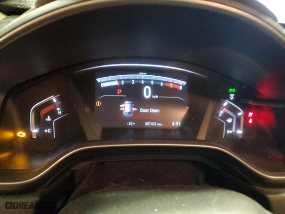 2019 Honda CR-V EX-L with VIN 5J6RW2H85KL026861, listed as a Copart auction lot 52482815 with 57,421 mi miles and Salvage Title. Bid and sale history available at carsss.com. Image 9.