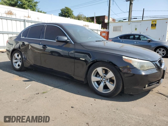 2005 BMW 5 Series 530i with VIN WBANA735X5CR57418, listed as a Copart auction lot 71579784 with 254,284 mi miles and Salvage Title. Bid and sale history available at DreamBid. Image 4.
