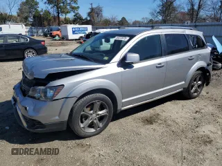 2015 Dodge Journey Crossroad with VIN 3C4PDCGG3FT679152, listed as a Copart auction lot 49833675 with 133,789 mi miles and Salvage Title. Bid and sale history available at DreamBid. Image 1.