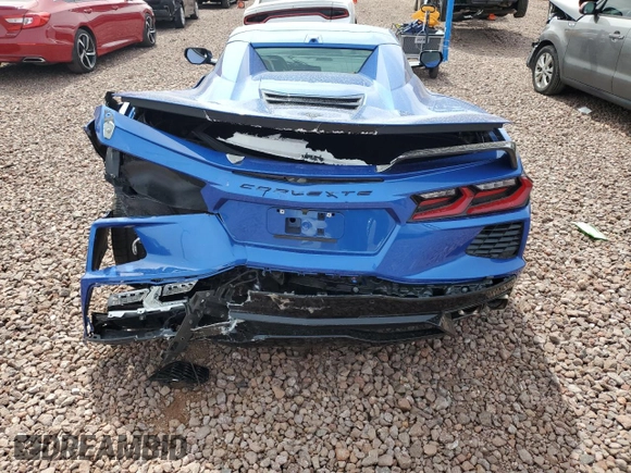 2021 Chevrolet Corvette 1LT with VIN 1G1YA3D49M5105734, listed as a Copart auction lot 77489204 with 17,094 mi miles and Salvage Title. Bid and sale history available at carsss.com. Image 6.