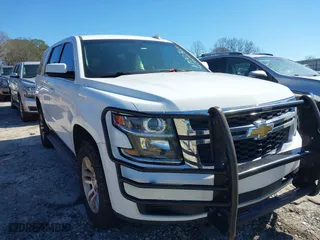 2017 Chevrolet Tahoe Commercial with VIN 1GNSKFEC8HR216301, listed as a IAAI auction lot 41602286 with 160,619 mi miles. Bid and sale history available at carsss.com. Image 1.
