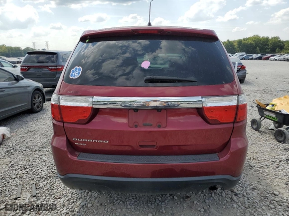 2013 Dodge Durango SXT with VIN 1C4RDJAGXDC565275, listed as a Copart auction lot 68561764 with 172,560 mi miles and Salvage Title. Bid and sale history available at carsss.com. Image 6.
