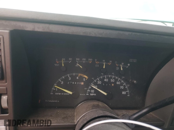1994 GMC Sierra 1500 with VIN 2GDEK19K1R1544269, listed as a Copart auction lot 52023785 with 279,436 mi miles and Non Repairable. Bid and sale history available at DreamBid. Image 9.