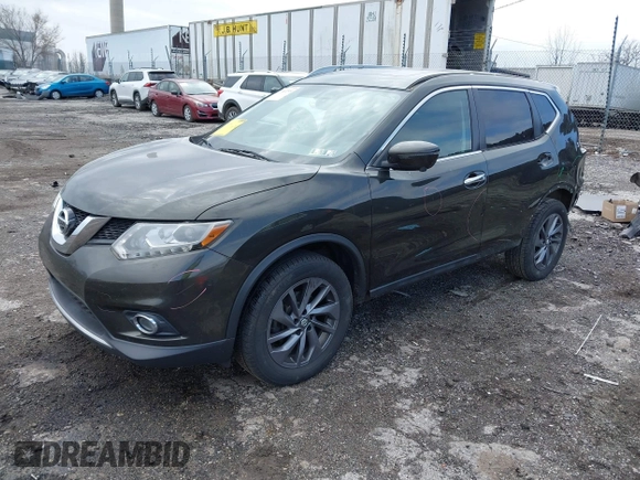 2016 Nissan Rogue SV with VIN 5N1AT2MV0GC856643, listed as a IAAI auction lot 41887299 with 174,382 mi miles and . Bid and sale history available at DreamBid. Image 2.