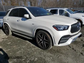 2021 Mercedes-Benz GLE 53 AMG with VIN 4JGFB6BE3MA502996, listed as a Copart auction lot 46357925 with Not provided miles and Salvage title. Bid and sale history available at DreamBid. Image 4.