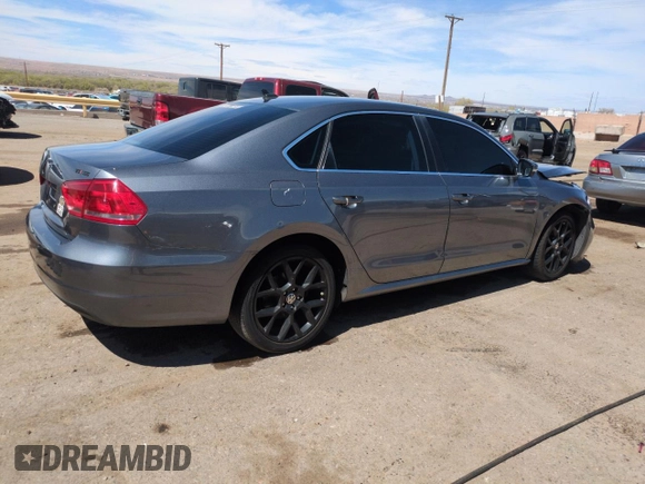 2015 Volkswagen Passat SE with VIN 1VWBS7A35FC014128, listed as a Copart auction lot 51010485 with 154,263 mi miles and Salvage title. Bid and sale history available at DreamBid. Image 3.