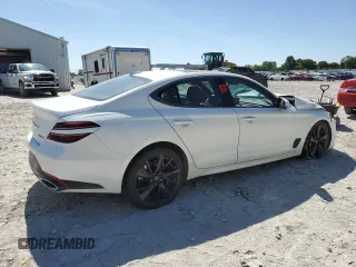 2023 Genesis G70 3.3T with VIN KMTG54TE1PU107920, listed as a Copart auction lot 58430254 with Not Provided miles and Salvage Title. Bid and sale history available at DreamBid. Image 3.