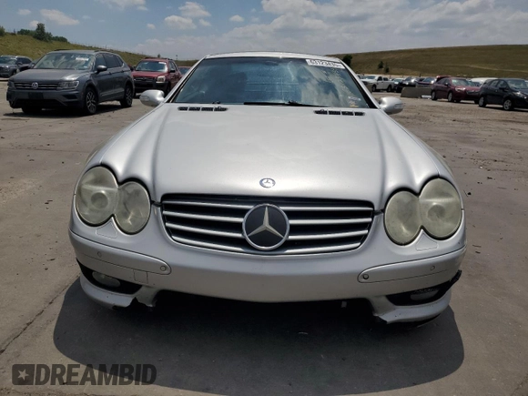 2003 Mercedes-Benz SL 500 with VIN WDBSK75F83F032154, listed as a Copart auction lot 63123435 with 123,359 mi miles and Clean title. Bid and sale history available at DreamBid. Image 5.