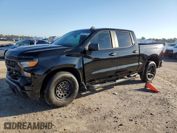 2022 Chevrolet Silverado 1500 Custom with VIN 1GCPDBEK9NZ524775, listed as a Copart auction lot 48331245 with 23,819 mi miles and Salvage Title. Bid and sale history available at carsss.com. Image 1.