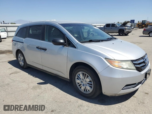 2014 Honda Odyssey LX z VIN 5FNRL5H25EB108642, wystawiony jako Copart lot #61681455 z przebiegiem 323 640 mil mil oraz Czysty tytuł • Clean title. Historia ofert i sprzedaży dostępna na DreamBid. Obrazek 4.