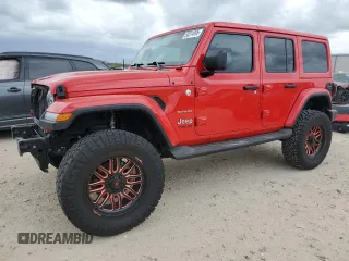 2018 Jeep Wrangler Unlimited Sahara with VIN 1C4HJXEG5JW168049, listed as a Copart auction lot 50514895 with 54,646 mi miles and Salvage Title. Bid and sale history available at carsss.com. Image 1.