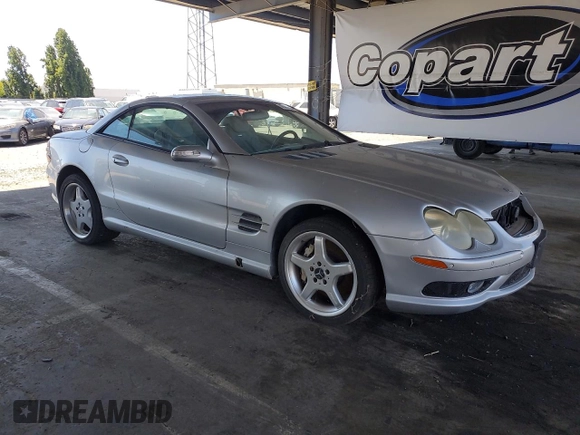 2004 Mercedes-Benz SL 55/63 AMG with VIN WDBSK74F34F069986, listed as a Copart auction lot 62037125 with Not provided miles and Clean title. Bid and sale history available at DreamBid. Image 4.