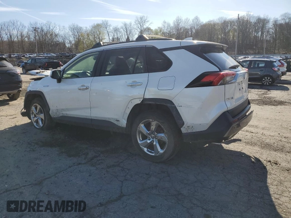 2020 Toyota RAV4 Hybrid Limited with VIN JTMD6RFV5LD006851, listed as a Copart auction lot 53715355 with 62,523 mi miles and Salvage Title. Bid and sale history available at carsss.com. Image 2.