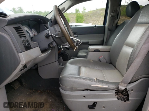 2007 Dodge Durango SLT with VIN 1D8HB48P07F536428, listed as a Copart auction lot 56940085 with 139,375 mi miles and Salvage title. Bid and sale history available at DreamBid. Image 7.