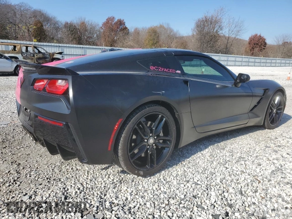 2019 Chevrolet Corvette 2LT with VIN 1G1YD2D71K5116381, listed as a Copart auction lot 82898874 with 72,045 mi miles and Salvage Title. Bid and sale history available at carsss.com. Image 3.