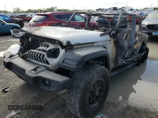 2020 Jeep Wrangler Unlimited Sport z VIN 1C4HJXDN1LW182081, wystawiony jako Copart lot #69884454 z przebiegiem Nie podano mil oraz Szkoda całkowita • Salvage title. Historia ofert i sprzedaży dostępna na DreamBid. Obrazek 1.