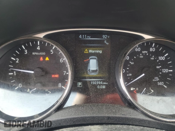 2016 Nissan Rogue SV with VIN KNMAT2MV7GP656419, listed as a Copart auction lot 61919624 with 150,394 mi miles and Salvage Title. Bid and sale history available at carsss.com. Image 9.