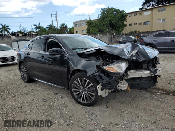 2018 Acura TLX Advance with VIN 19UUB3F70JA001115, listed as a Copart auction lot 46698185 with 71,444 mi miles and Salvage title. Bid and sale history available at DreamBid. Image 4.