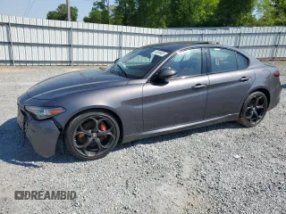 2019 Alfa Romeo Giulia with VIN ZARFANANXK7609658, listed as a Copart auction lot 53039485 with 0 mi miles and Clean Title. Bid and sale history available at carsss.com. Image 1.