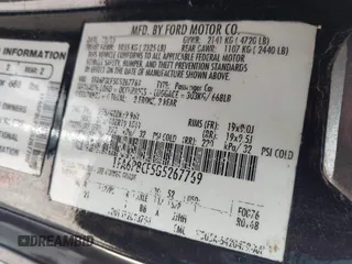 2016 Ford Mustang GT with VIN 1FA6P8CF5G5267769, listed as a IAAI auction lot 42644691 with 62,341 mi miles and . Bid and sale history available at DreamBid. Image 9.