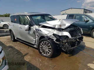 2016 Infiniti QX80 with VIN JN8AZ2NF8G9611780, listed as a Copart auction lot 69454704 with 0 mi miles and Non Repairable. Bid and sale history available at carsss.com. Image 4.