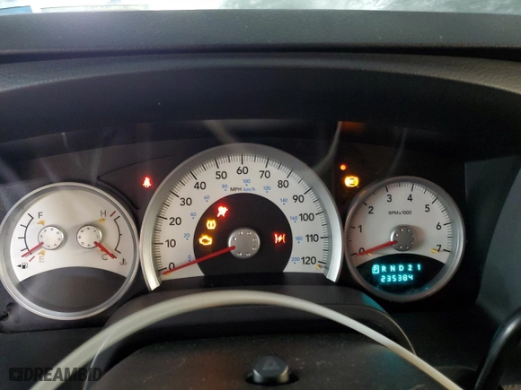 2008 Dodge Dakota Laramie with VIN 1D7HW58N68S613941, listed as a Copart auction lot 45857855 with 235,384 mi miles and Salvage Title. Bid and sale history available at carsss.com. Image 9.