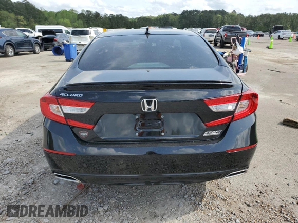 2022 Honda Accord Sedan Sport SE with VIN 1HGCV1F47NA061640, listed as a Copart auction lot 51530125 with 10,469 mi miles and Salvage Title. Bid and sale history available at carsss.com. Image 6.