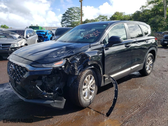 2019 Hyundai Santa Fe SE with VIN 5NMS23AD2KH019027, listed as a Copart auction lot 86604454 with 54,218 mi miles and Salvage Title. Bid and sale history available at carsss.com. Image 1.