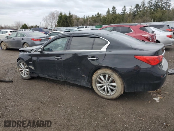 2016 Infiniti Q50 2.0t Premium with VIN JN1CV7AR5GM250313, listed as a Copart auction lot 50834625 with 113,245 mi miles and Salvage Title. Bid and sale history available at carsss.com. Image 2.
