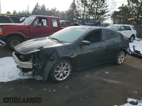 2013 Dodge Dart SXT with VIN 1C3CDFBHXDD202502, listed as a Copart auction lot 45672525 with 103,714 mi miles and Salvage Title. Bid and sale history available at carsss.com. Image 1.