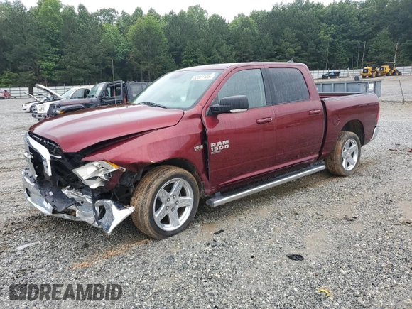 2019 Ram 1500 Big Horn z VIN 1C6RR7LT7KS632424, wystawiony jako Copart lot #58861105 z przebiegiem 82 390 mil mil oraz Czysty tytuł • Clean title. Historia ofert i sprzedaży dostępna na DreamBid. Obrazek 1.