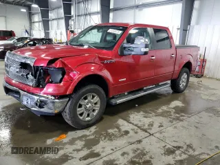2012 Ford F-150 XL with VIN 1FTFW1ET4CKE22489, listed as a Copart auction lot 51338375 with 244,955 mi miles and Salvage Title. Bid and sale history available at DreamBid. Image 1.