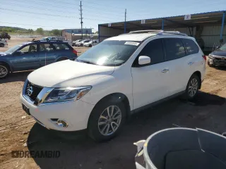 2016 Nissan Pathfinder SL with VIN 5N1AR2MMXGC608678, listed as a Copart auction lot 58005545 with 154,595 mi miles and Salvage title. Bid and sale history available at DreamBid. Image 1.