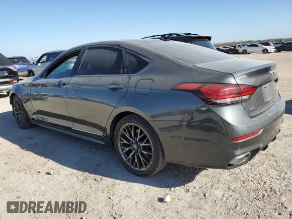 2019 Genesis G80 3.8L with VIN KMHGN4JE9KU299822, listed as a Copart auction lot 48251655 with 77,154 mi miles and Salvage title. Bid and sale history available at DreamBid. Image 2.