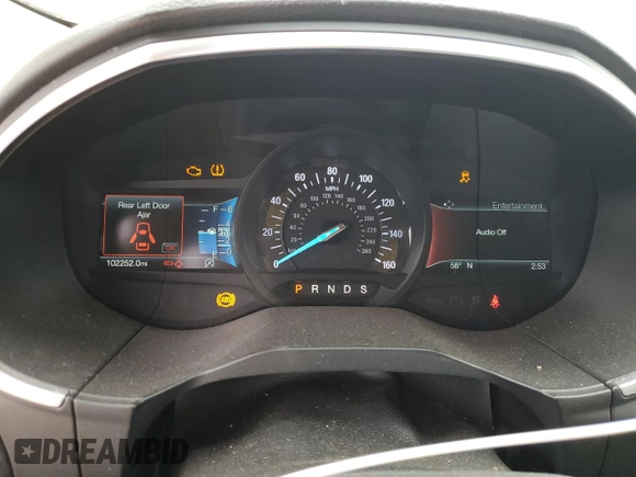 2019 Ford Edge Titanium with VIN 2FMPK4K93KBB42822, listed as a Copart auction lot 57308545 with 102,252 mi miles and Salvage title. Bid and sale history available at DreamBid. Image 9.