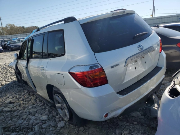 2008 Toyota Highlander with VIN JTEDS41A482028468, listed as a Copart auction lot 50337065 with 187,080 mi miles and Salvage Title. Bid and sale history available at carsss.com. Image 2.