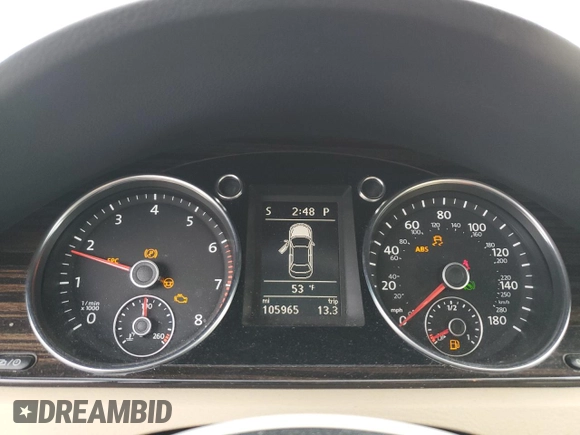2014 Volkswagen CC Lux with VIN WVWRP7AN4EE505619, listed as a Copart auction lot 46588705 with 105,965 mi miles and Clean Title. Bid and sale history available at carsss.com. Image 9.