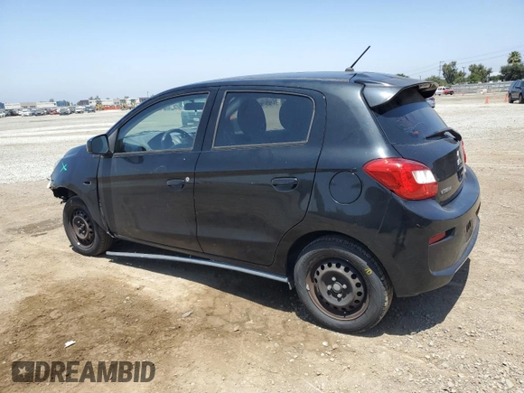 2017 Mitsubishi Mirage ES with VIN ML32A3HJ0HH020706, listed as a Copart auction lot 61858925 with 66,898 mi miles and Salvage title. Bid and sale history available at DreamBid. Image 2.