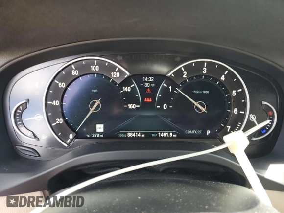 2019 BMW X3 sDrive30i with VIN 5UXTR7C56KLF27949, listed as a Copart auction lot 54762165 with 88,414 mi miles and Salvage Title. Bid and sale history available at DreamBid. Image 9.